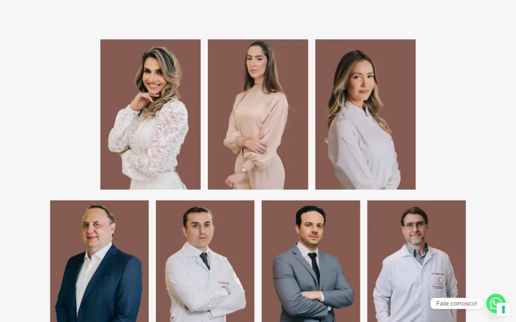 Captura do site de Ultraclin: Página Equipe: perfil por médico