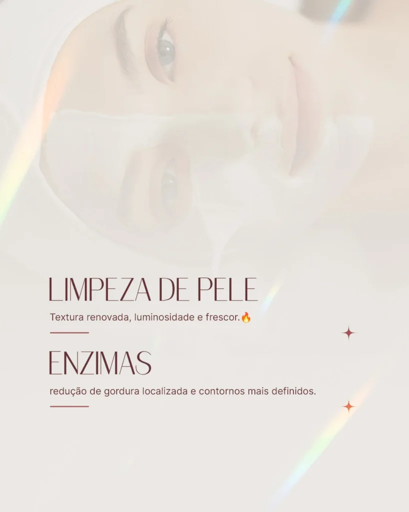 Peça de comunicação da Innova Estética e Bem-Estar: Limpeza + Enzimas (carrossel)-02