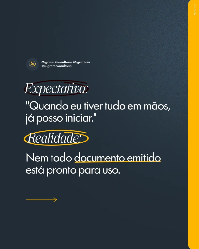 Peça de comunicação da Migrare Consultoria Migratória: 📅 08_06 — CARROSSEL -04